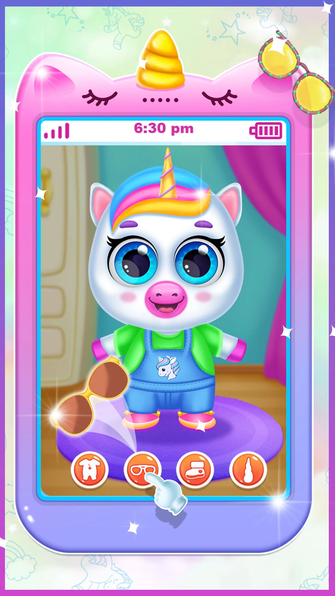 Baby unicorn toy phone game screenshot