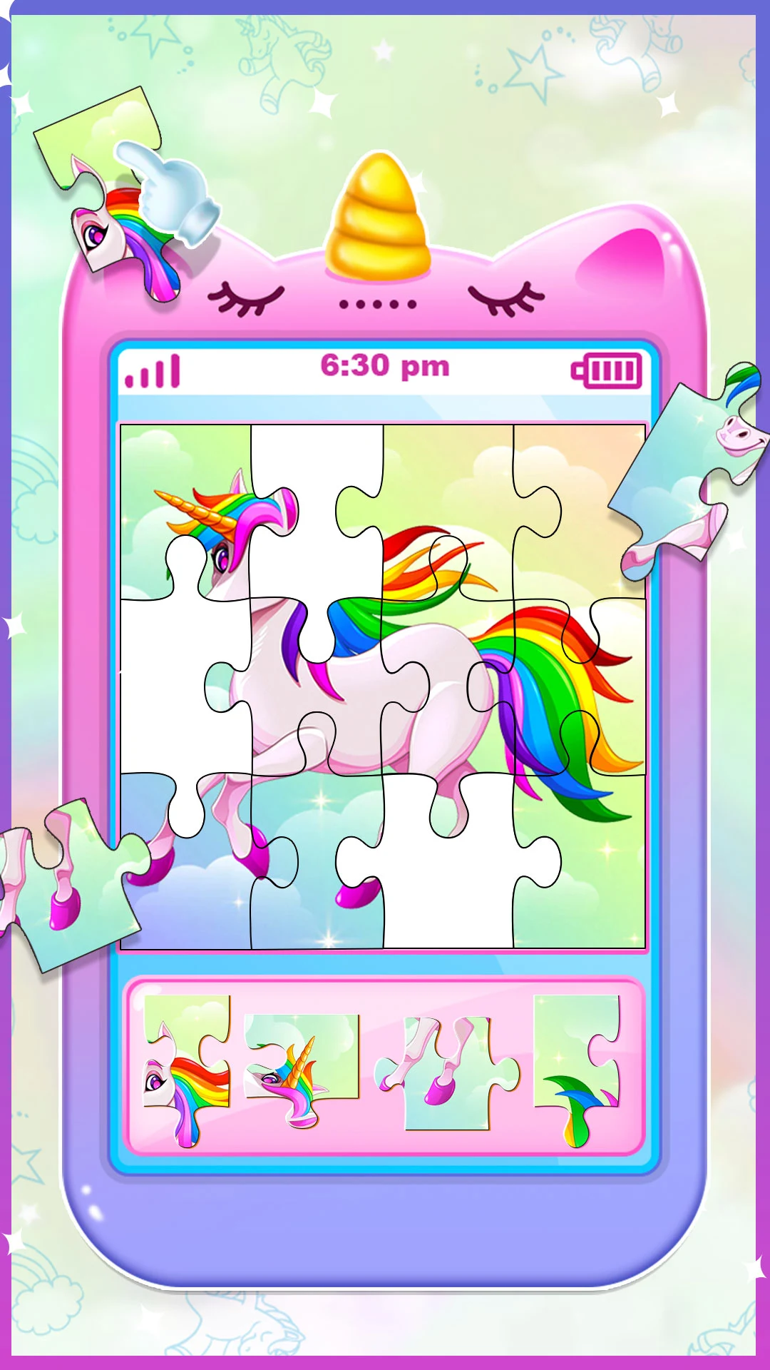 Baby unicorn toy phone game screenshot